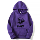 Hip Hop Pug Printed Unisex Sweater Hoodies - Weriion