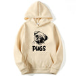 Hip Hop Pug Printed Unisex Sweater Hoodies - Weriion