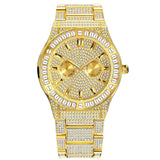 Hip Hop Style Diamond High - End Large Dial Waterproof Men's Quartz Watch - Weriion