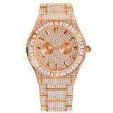 Hip Hop Style Diamond High - End Large Dial Waterproof Men's Quartz Watch - Weriion