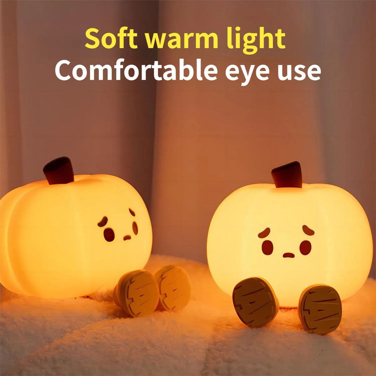 Home Decor Halloween Cute Pumpkin Night Light Lamp - Weriion