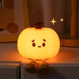 Home Decor Halloween Cute Pumpkin Night Light Lamp - Weriion