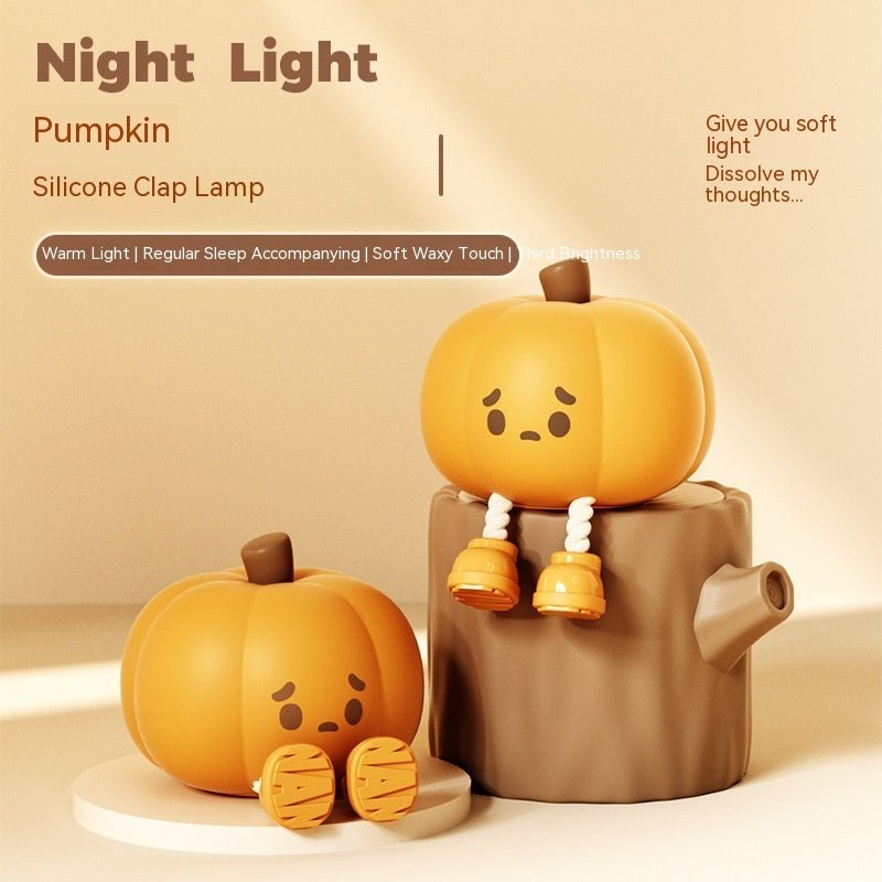 Home Decor Halloween Cute Pumpkin Night Light Lamp - Weriion