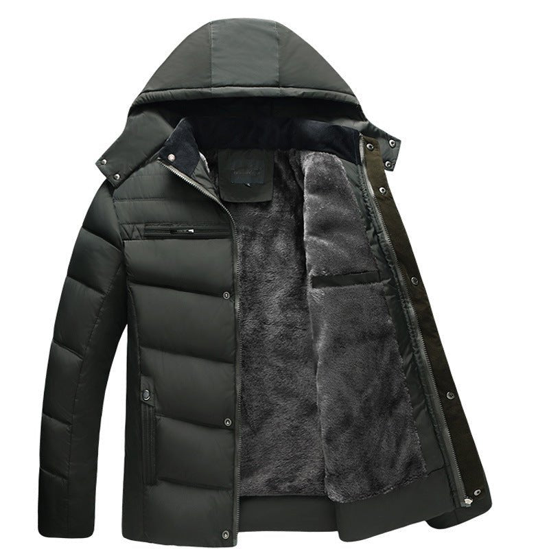 Hooded Slim Fit Down Padded Winter & Autumn Jacket For Men - Weriion