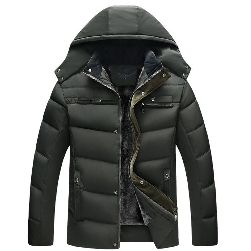 Hooded Slim Fit Down Padded Winter & Autumn Jacket For Men - Weriion