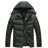 Hooded Slim Fit Down Padded Winter & Autumn Jacket For Men - Weriion