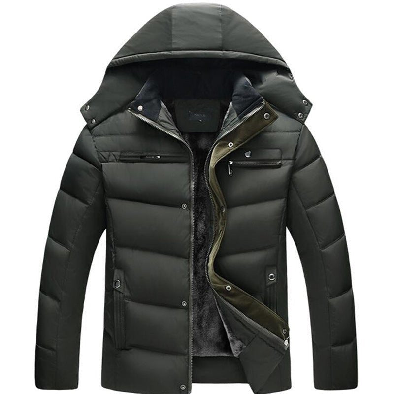 Hooded Slim Fit Down Padded Winter & Autumn Jacket For Men - Weriion