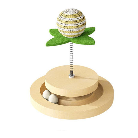 Interactive Cat Kitten Scratching Post With Sisal Ball Toy For Indoor Entertainment - Weriion