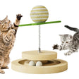 Interactive Cat Kitten Scratching Post With Sisal Ball Toy For Indoor Entertainment - Weriion