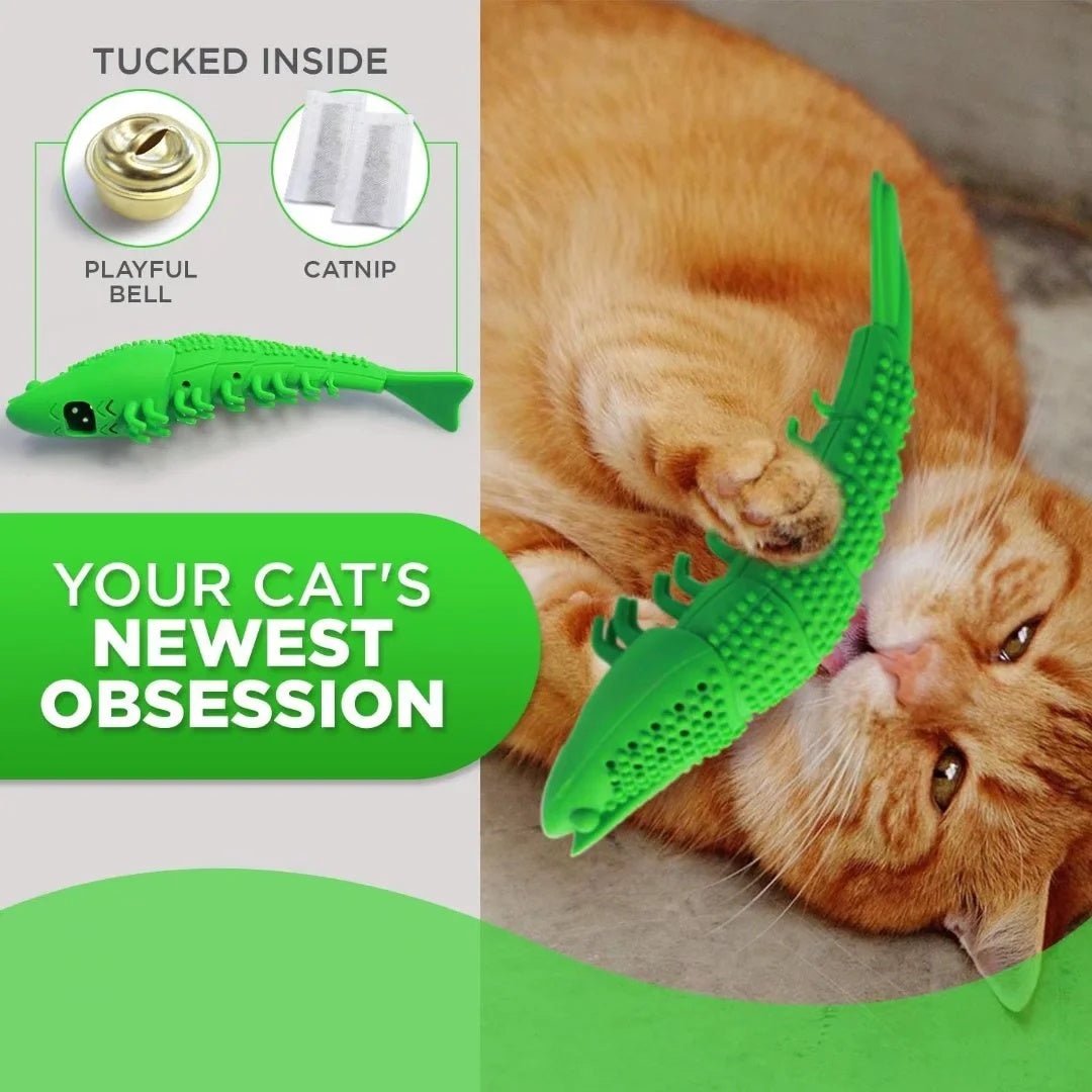 Interactive Teeth Cleaning Rubber Catnip Cat Chew Toys - Weriion