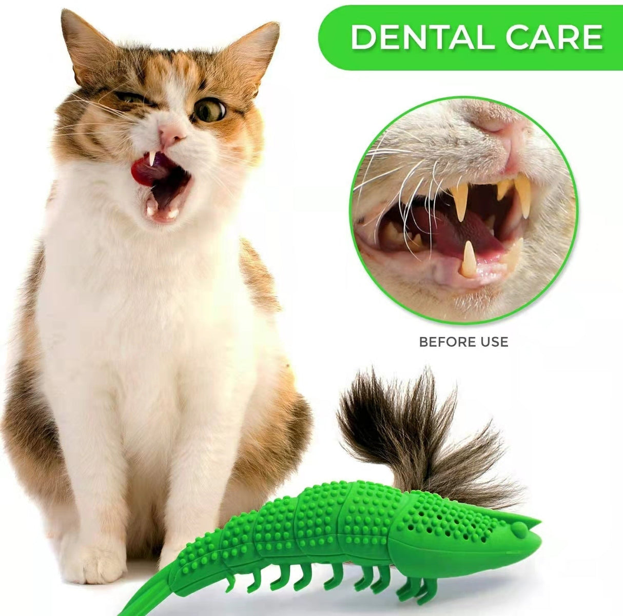 Interactive Teeth Cleaning Rubber Catnip Cat Chew Toys - Weriion