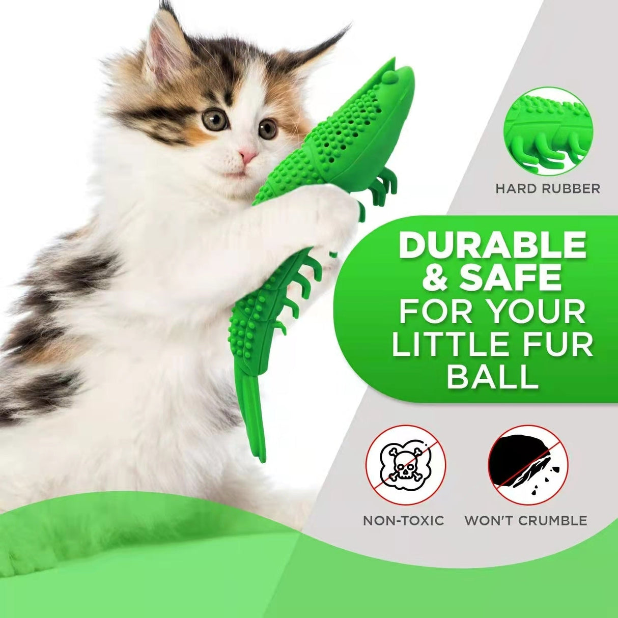 Interactive Teeth Cleaning Rubber Catnip Cat Chew Toys - Weriion