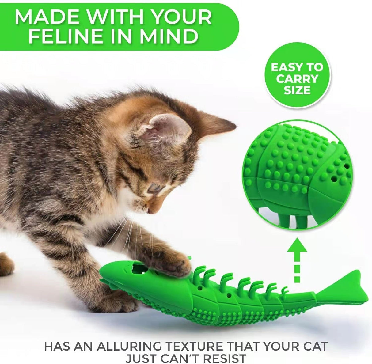 Interactive Teeth Cleaning Rubber Catnip Cat Chew Toys - Weriion