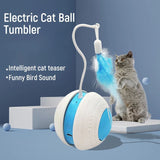 Irregular Electric Moving Feather Teasing Pet Cat Toy - Weriion