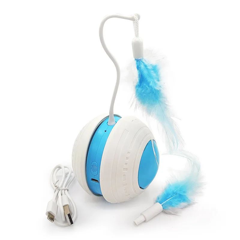 Irregular Electric Moving Feather Teasing Pet Cat Toy - Weriion