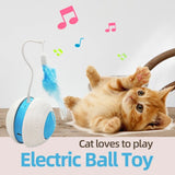 Irregular Electric Moving Feather Teasing Pet Cat Toy - Weriion