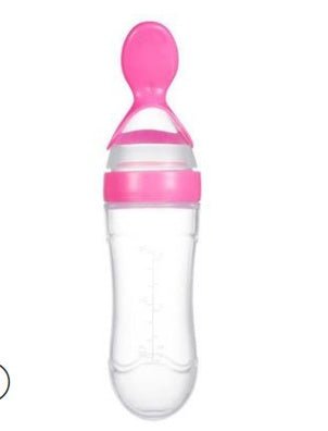 Kids Toddler Baby Feeding Bottle With Spoon Design - Weriion