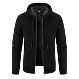 Knitwear Men's Hooded Sweater Fleece - Lined Velvet - Padded Hoodie - Weriion