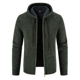 Knitwear Men's Hooded Sweater Fleece - Lined Velvet - Padded Hoodie - Weriion