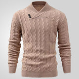 Lapel Classic Twisted Pullover Sweaters For Men - Weriion