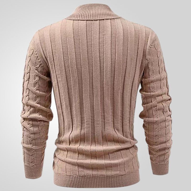 Lapel Classic Twisted Pullover Sweaters For Men - Weriion