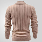 Lapel Classic Twisted Pullover Sweaters For Men - Weriion