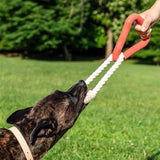 Large Triangular Pull Handle & Bite - Resistant Cotton Rope Pull Ring Funny Interactive Pet Dog Chew Toys - Weriion