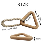 Large Triangular Pull Handle & Bite - Resistant Cotton Rope Pull Ring Funny Interactive Pet Dog Chew Toys - Weriion