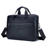 Leather Laptop Computer Briefcase Men's Messenger Shoulder Bags - Weriion