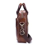 Leather Laptop Computer Briefcase Men's Messenger Shoulder Bags - Weriion