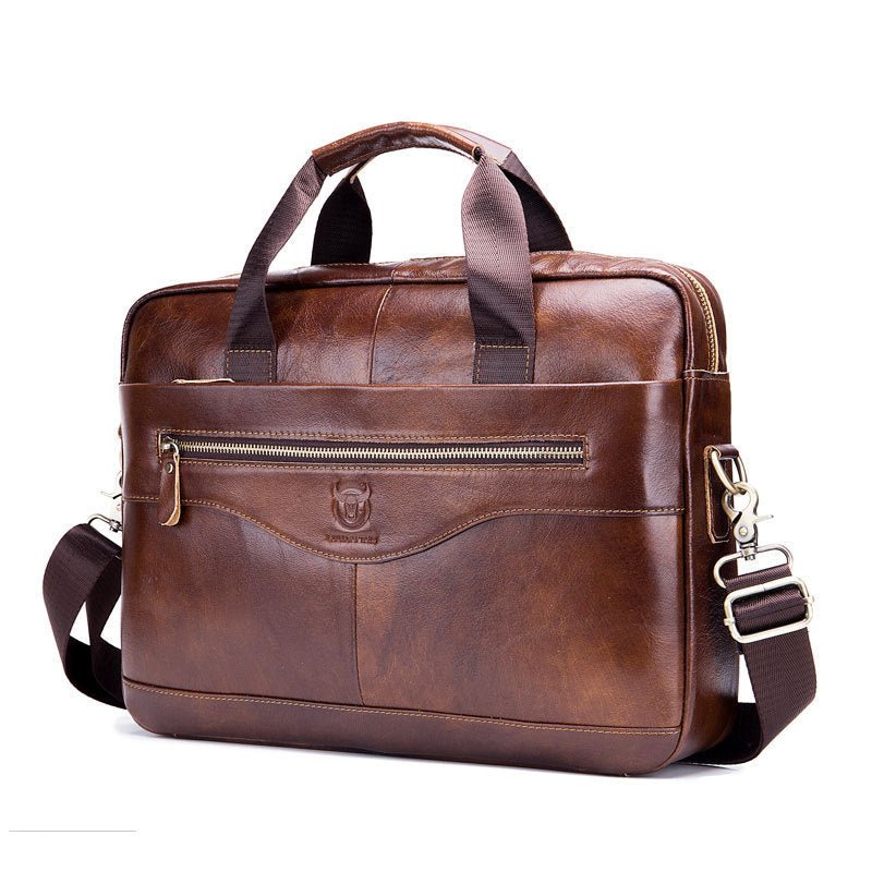 Leather Laptop Computer Briefcase Men's Messenger Shoulder Bags - Weriion