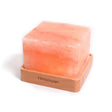 LED Square Wooden Base Himalayan Crystal Salt Lamp - Weriion