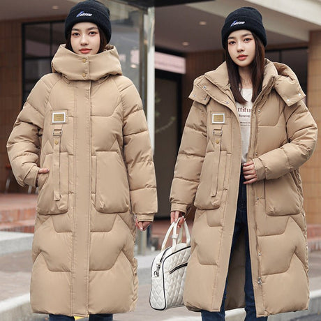 Long Hooded Women's Padded Winter Jacket - Weriion