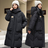 Long Hooded Women's Padded Winter Jacket - Weriion