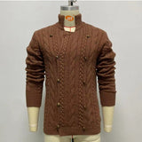 Long Sleeve Double Breasted Cardigan Sweater - Weriion