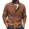 Long Sleeve Double Breasted Cardigan Sweater - Weriion