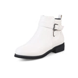 Low Round Toe Martin Boots Shoes For Women - Weriion