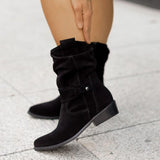 Low Round Toe Women's Boots - Weriion