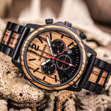 Luminous 10M Waterproof Wood Quartz Watch For Men - Weriion