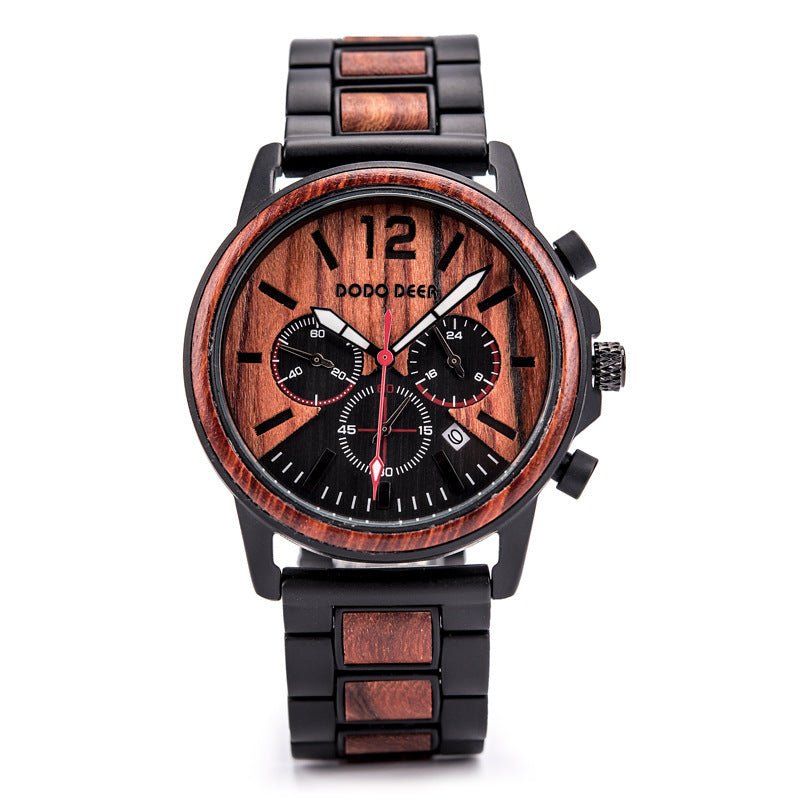 Luminous 10M Waterproof Wood Quartz Watch For Men - Weriion