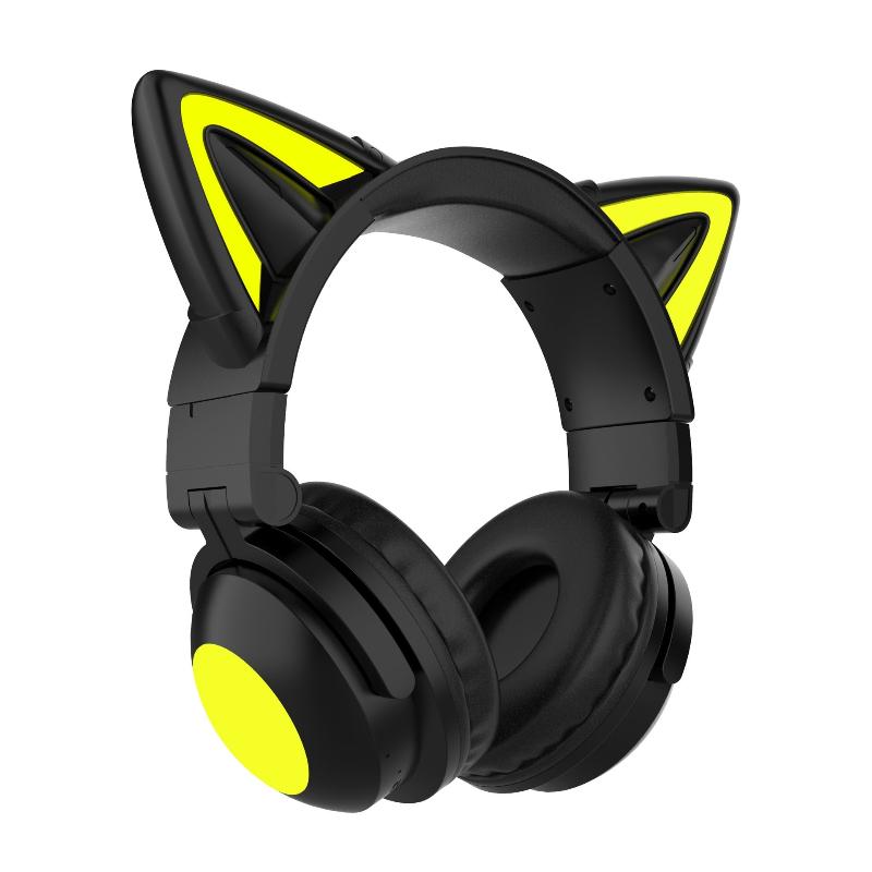 Luminous Adjustable Cat Ear Bluetooth Headset Headphones - Weriion