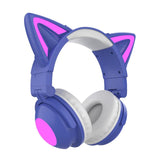 Luminous Adjustable Cat Ear Bluetooth Headset Headphones - Weriion