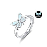 Luminous Blue Butterfly Ring - Weriion