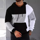 Men's 3D Hoodie Sweater With Color Matching Pattern - Weriion