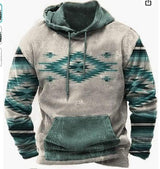 Men's 3D Printed Hooded Pocket Sweatshirt - Weriion