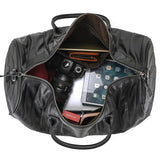 Men's Black Shoulder Traveling Bag - Weriion