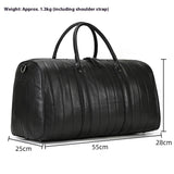 Men's Black Shoulder Traveling Bag - Weriion