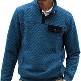 Men's Buttoned Sweater With Chest Pocket - Weriion