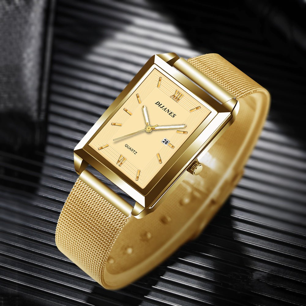 Men's Casual Business Quartz Movement Rectangular Watch - Weriion