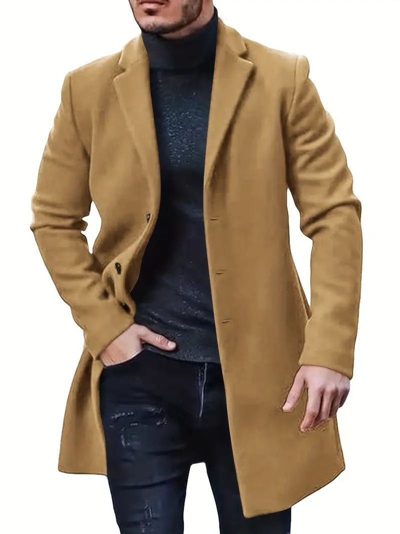 Men's Casual Comfortable Warm Medium Length Winter Autumn Coat - Weriion